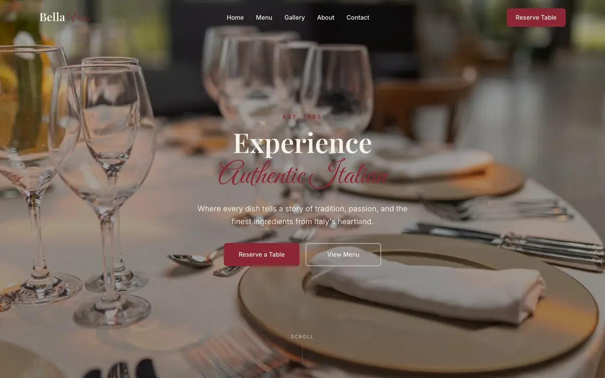 Bella Vista, Restaurant